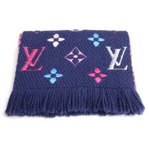 LOUIS VUITTON Echarpe Logomania Muffler Navy Multi M70899 GM0138